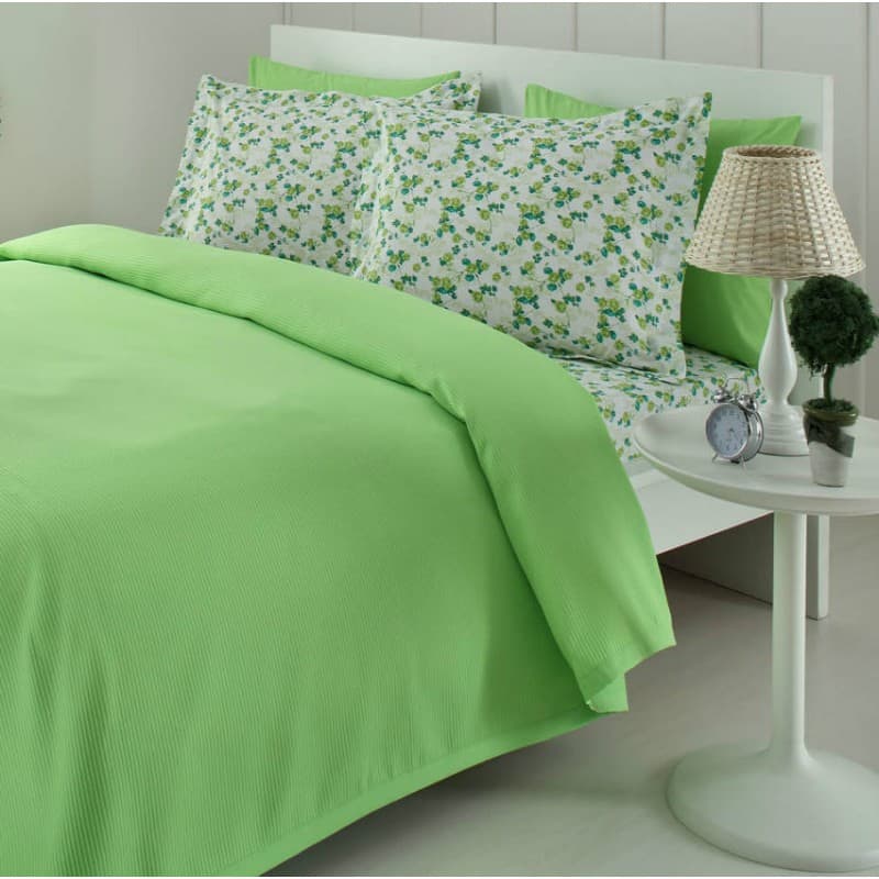 Corresponding catalog Advise Lenjerie de pat cu pled bumbac 100%, 1 persoana, 4 piese, Fashion Verde -  MorrisAlexander